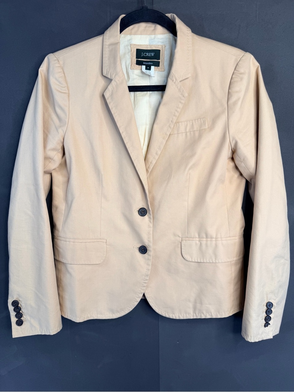 J. Crew Schoolboy Jacket Blazer Camel Tan Women's Size 6 Academia Preppy